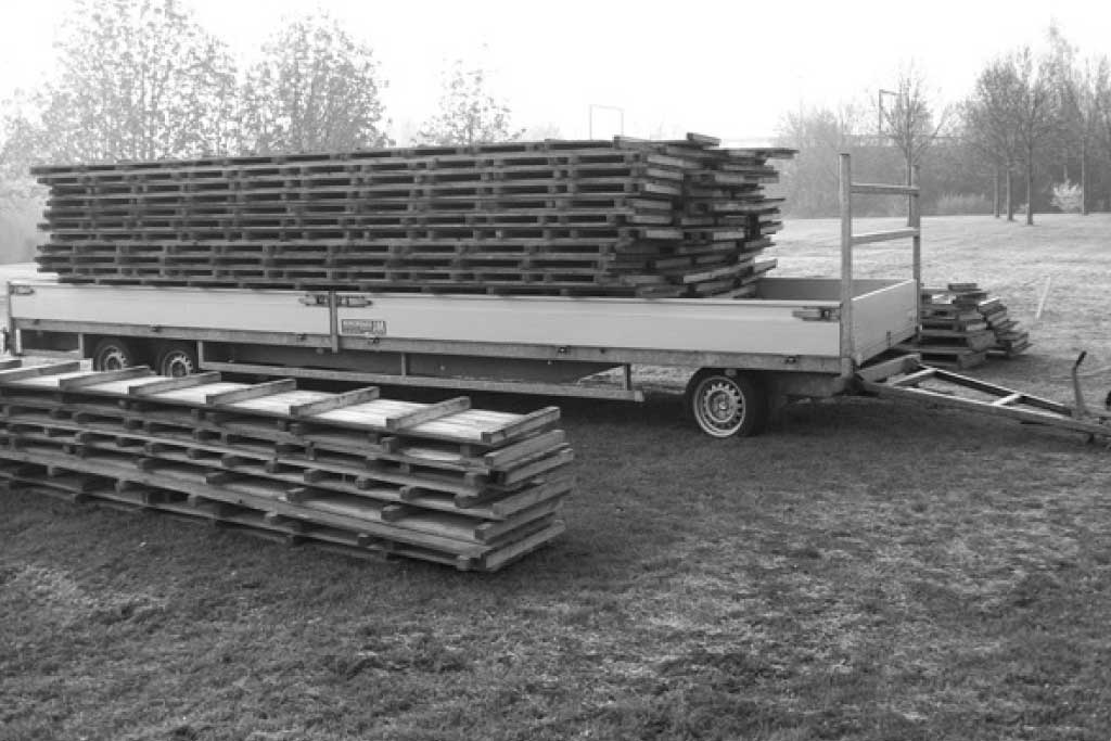 Lot de plancher bois pour l'extérieur ou à installer sous chapiteaux